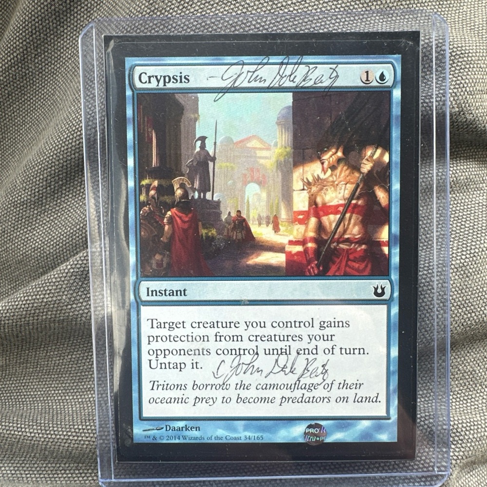Crypsis Magic: The Gathering Card autographed